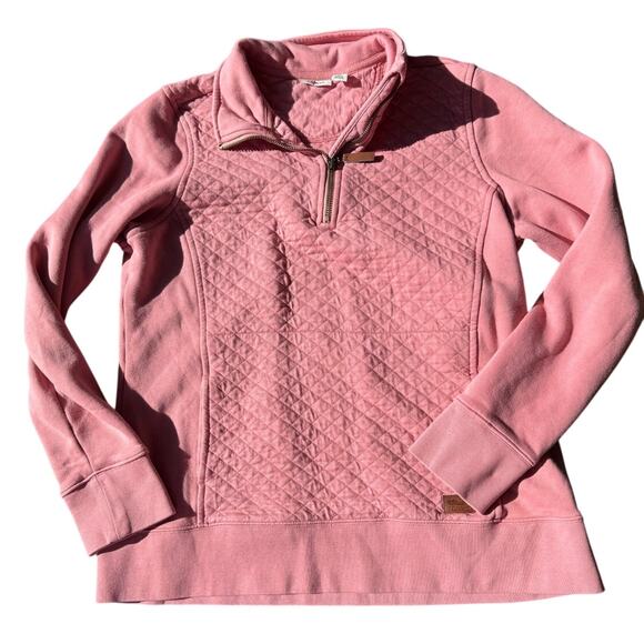 L.L. Bean Quarter Zip Pull Over in Rose Wash Size Medium - Picture 2 of 6